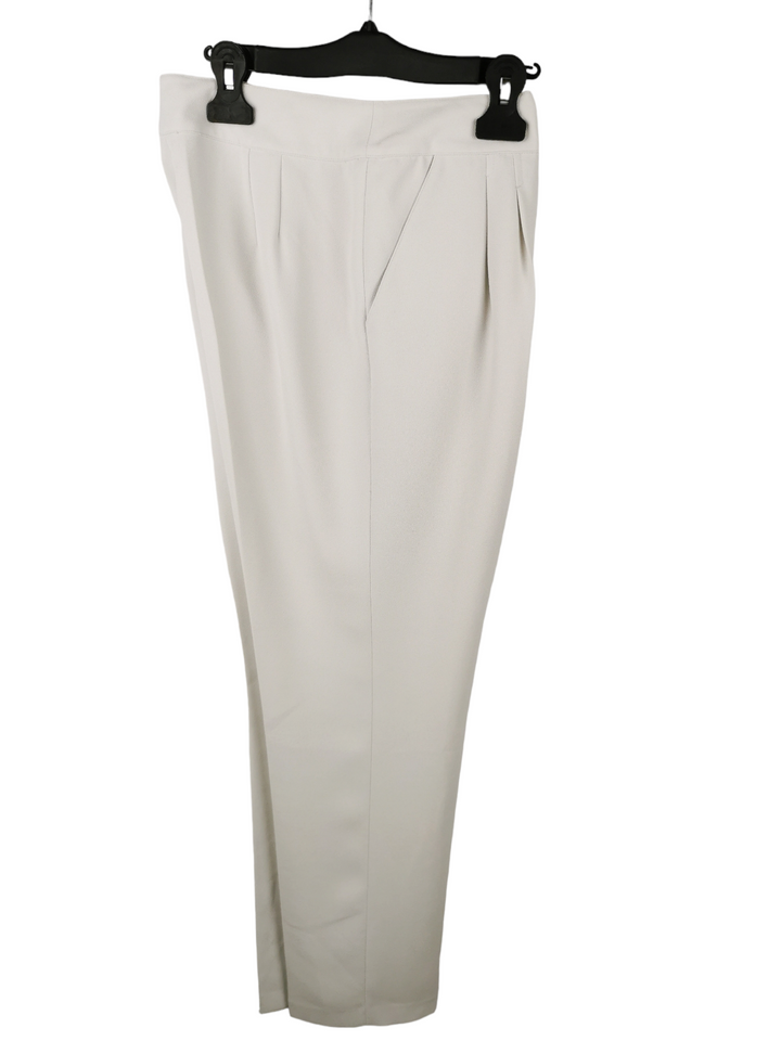 Pantalon Together! Blanc En Coton - Taille 44, Style Capri, Occasion En Très Bon état